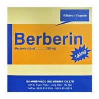 Berberin 100mg Armephaco 10 vỉ x 10 viên – Trị các bệnh đường ruột