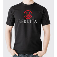 Beretta Súng Súng Logo Áo thun đen cotton