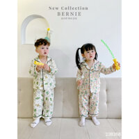 Bernie bộ pijama xô dài tay họa tiết cho bé
