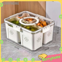 BerryHome Hộp đựng trái cây thực phẩm an toàn cấp PET Veggie Thùng bảo quản Tủ lạnh có chức năng thoát nước