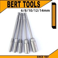 BERT🇻🇳｜Bộ 6/8/10/12/14mm Chụp bulong đầy đủ kích cỡ- bán lẻ 1/4 inch Chụp Bulong Sâu Lòng Dài 150MM