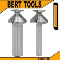 BERT🇻🇳｜Mũi phay uốn cong gỗ CNC 1/4" Chuôi 1/2" Mũi phay gỗ alu cnc vát 90 độ chữ V không bi