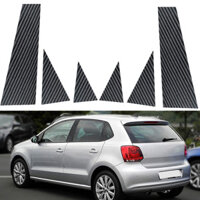 #BEST# Đen / Sợi Carbon Cửa Xe Trụ Cột B C Trụ Dành Cho Xe Volkswagen Polo Mk5 Ameo Vento 6 Gói