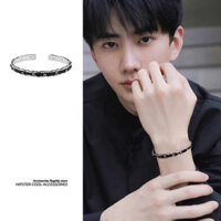 best friend's couple bracelet couple couple bracelets Double arms Phong Cách Tối Nhẹ Sang Trọng Kim Cương Giả Vòng Tay Nam Nữ Niche Thiết Kế Xu Hướng Hip Hop Phong Cách Thoáng Mát Phù Hợp Với Thép Titan Cặp Đôi Vòng Tay