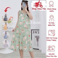 [BEST SELLER] ( 40kg - 75kg ) Đầm Và Sau Sinh , Tole Lanh , Tôn 2 Da Thái , 2 Dây Bèo Nơ  , Siêu Mát