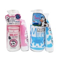 [BEST SELLER] COMBO SỮA TẮM GLUTA MILKY, SỮA RỬA MẶT AR – DƯỠNG DA TRẮNG MƯỚT, CĂNG BÓNG CHUẨN SPA, HƯƠNG NGỌT NÀNG THƠ