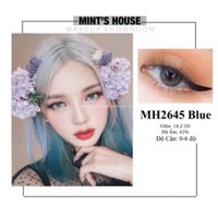 [Best Seller] Kính Áp Tròng Xanh Tây MH2645 Blue Giãn Ít Có 0-6 Độ Cận (Lens Xanh Dương)