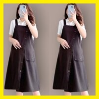 [BEST SELLER] Yếm Bầu Công Sở Dáng Suông Cúc Chéo Form Dễ Mặc ( Không Kèm Áo Trong)