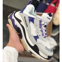 [BEST20 giảm 20k]  Giày Sneaker Balen Triple S xám tím (fullbox+freeship) Cam kết chính hãng