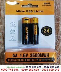 Beston 2AM-92 AA3500mWh (=2200mAh) _Pin sạc 1.5v micro USB Li-ion Beston 2AM-92 AA3500mWh (=2200mAh)