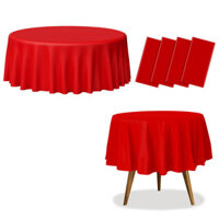 Bestus| Khăn trải bàn bằng nhựa Tấm trải bàn bằng nhựa cho dã ngoại 6 chiếc Khăn trải bàn dùng một lần 84 Inch Vỏ bàn bằng nhựa tròn cho các bữa tiệc và tiệc và bảo vệ bàn sành điệu