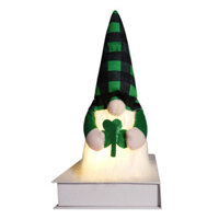 Bestus| Mũ Leprechaun Búp bê Gnome Duyên dáng Ngày Thánh Patrick Gnomes Ngày Thánh Patrick Búp bê Gnome Ailen có đèn Trung tâm bàn lễ hội để trang trí Mantel Sang trọng cho đầu giường