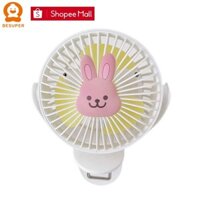 BESUPER Quạt kẹp xe đẩy cho bé Để Bàn Xoay 360° 5 tốc độ gió dung lượng 5000mAh