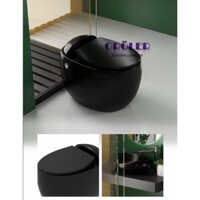 Bệt- Bồn cầu tròn xả đạp không két nước màu đen GR-B101D