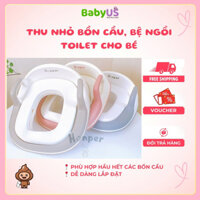 Bệt vệ sinh, thu nhỏ bồn cầu, bệ ngồi toilet Honper có tay vịn an toàn cho bé [BabyUS]