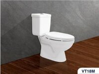 Bệt Viglacera VT18M (PK 2 nhấn, nắp 1102) + chậu VTL2,VTL3,VTL3N