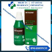 Betadine Gargle And Mouth Wash 125ml – Thuốc súc họng & súc miệng