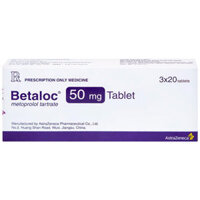 Betaloc 50mg điều trị tăng huyết áp, dự phòng đau thắt ngực