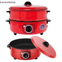 Beto Electric Caldron Đỏ Chảo Chiên Điện Hấp Đun sôi Kéo Đa Năng Điện Chafing Dish n
