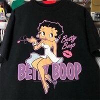 Betty boop betty doll cartoon trend in short sleeve t-shirt người đàn ông lỏng lẻo