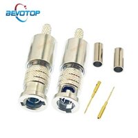 Bevotop 1 Chiếc Mới HD BNC 75 Ohm Micro BNC Nam Cắm Mini BNC Kết Nối Đầu Nối Đồng Trục RF Chất Lượng Cao Cho 75Ω RG179 Cáp