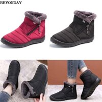 Beyonday Giữ Ấm Tuyết Boot, Dây Kéo Sang Trọng Lông Lót Tuyết Mùa Đông Boot, Giày Bốt Nữ Ấm Áp Mùa Đông Giày Bốt Mắt Cá Chân Chống Thấm Nước Người Phụ Nữ