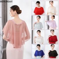 Beyonday Khăn choàng phù dâu, Phụ kiện váy voan Khăn choàng che mặt, Thời trang che phủ lưới Khăn choàng mỏng màu trơn