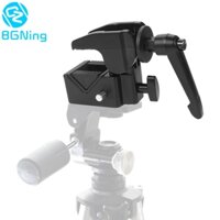 Bgning Máy Ảnh DSLR Đa Năng Cố Định Gắn Kẹp Photo Studio Hợp Kim Nhôm CNC Supper Kẹp Cho Canon Cho Nikon Tripod Phụ Kiện