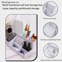 Bgree Nail Art Nhựa Tổ Chức Hộp Đựng Gel Ba Lan Tẩy Làm Sạch Cotton Pad Swab Hộp Bảo Quản Phụ Kiện Dụng Cụ Làm Sạch Máy Tính Để Bàn.