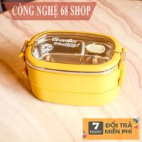 [Bh 1 đổi 1] Bộ Hộp Cơm Giữ Nhiệt 2 Lớp 2 Tầng 2 Ngăn INOX304 Cao Cấp