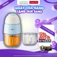 (BH 1 Năm) Bộ máy xay ăn dặm Samono SW-MC200S  300ml Say Sinh Tố,Thịt Cao Cấp-Lưỡi Dao Lớn Không Gỉ