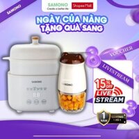 (BH 1 năm) Combo nồi nấu chậm Samono SW-SC10 và máy xay mini ăn dặm cho bé SW-MC200/MC200S