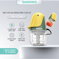 (BH 1 Năm) SAMONO SW-C200 máy xay ăn dặm máy xay thức ăn dặm cho bé Máy Xay Sinh Tố,Thịt Cao Cấp-Lưỡi Dao Lớn Không Gỉ -