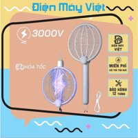 [BH 1 Năm] Vợt Muỗi Thông Minh AI 3.0 Thế Hệ Mới Bẫy Muỗi Tự Động Với Chất Dẫn Và Ánh Sáng Cực Tím Thu Hút Muỗi