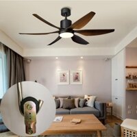 [BH 10 năm-Tặng Móc Treo]Quạt trần đèn LED 6 cánh trang trí phòng khách,ngủ,động cơ DC lõi đồng,3 chế độ sáng,đảo chiều