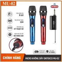 [BH 12 THÁNG] 02 Micro không dây cao cấp chính hãng ONTEKCO MU02/E6S/ E6/MV02 KARAOKE chuyên dùng cho mọi loa kéo, amly