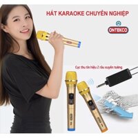 [BH 12 THÁNG - CHÍNH HÃNG ONTEK] Bộ 02 Micro không dây ONTEK E6S/E6 bản cao cấp chống hú chuyên dùng cho amply, loa kéo