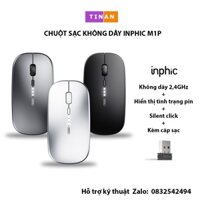 (BH 12 tháng) Chuột Sạc Không Dây USB Inphic M1P, Hiển Thị Pin, Cho Máy Tính, Laptop (Không dùng cho Bluetooth)