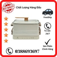 [BH 12 tháng - Mẫu mới 3 in 1] Nồi Lẩu Điện Đa Năng Nồi lẩu nướng 3 Tầng VERA HT39 2.5L/1200W Công Suất Lớn