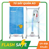 [BH 12 tháng] Máy sấy quần áo Kangaroo KG307H, 1000W, đèn UV diệt 99% vi khuẩn