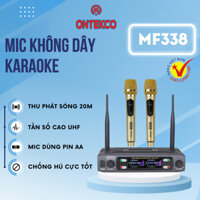[[BH 12 Tháng] Micro không dây ONTEKCO MF338 đen cao cấp đa năng dùng cho mọi loại loa kéo, amply