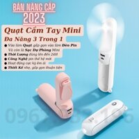 [BH 12 Tháng] Quạt Cầm Tay Mini F8 Đa Năng 3 Trong 1 - Quạt Tích Điện Cầm Tay Kiêm Đèn Pin Và Sạc Dự Phòng