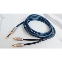 (BH 12th) Dây tín hiệu chống nhiễu Audio Phile 1 đầu rắc 6.5mm mono ra 2 AV hoa sen- Dây jack 6 ly ra 2 AV DIY loại xịn