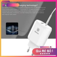 [BH 12THÁNG] Củ sạc nhanh Baseus 32W cổng USB và PD Type C tặng kèm cáp Type C sạc nhanh cho  iPhone X, XS Max,Samsung