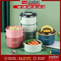 [BH 1NĂM] Hộp Cơm Văn Phòng 3 Tầng lồng inox cao cấp 2200ml, camen cơm bảo hành 1 năm