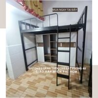 [Bh 2 năm] Giường 1 tầng trên cao tiết kiệm không gian đủ kích thước ngang 80cm,1m,1m2,1m4,1m6x2m New 100% cứng cáp