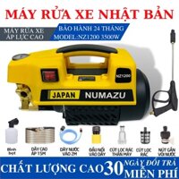 [BH 24 THÁNG] Máy rửa xe Mini 3500W - Máy rửa xe nhật bản Numazu Lõi Đồng Cực Khỏe - tặng kèm bình bọt tuyết