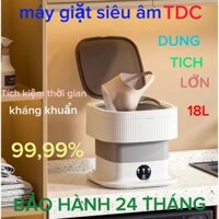 (BH 24THÁNG-TẶNG LỒNG VẮT) MÁY GIẶT MINI TDC , DUNG TÍCH 18L .MÁY GIẶT GẤP GỌN , TỰ ĐỘNG VẮT KHÔ KHỬ KHUẨN BẰNG ÁNH SÁNG