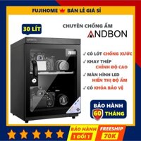 [BH 5 năm] Tủ chống ẩm máy ảnh 30 lít Andbon AB-30C chính hãng, Tủ hút ẩm máy ảnh 30l hai ngăn có xốp chống nước giá rẻ