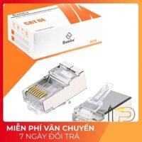 [BH 6 THÁNG] Hộp hạt mạng CAT6 BAMBA bọc nhôm chống nhiễu - Đầu bấm mạng cat6 bọc nhôm chống nhiễu BAMBA